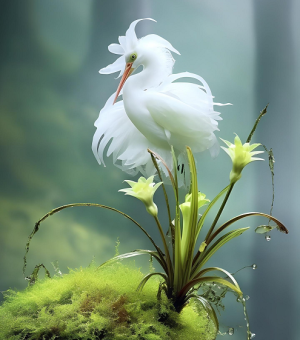 Egret Orchid Flower-Purity And Elegance